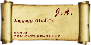 Jagyugy Aldán névjegykártya